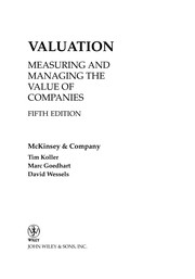 Cover of: Valuation workbook: step-by-step exercises and tests to help you master valuation