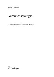 Cover of: Verhaltensbiologie