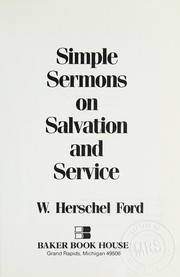 Cover of: Simple sermons on salvation and service
