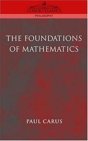 Cover of: The Foundations of Mathematics by Paul Carus