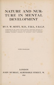 Cover of: Nature and nurture in mental development