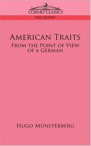 Cover of: AMERICAN TRAITS: From The Point of View of a German