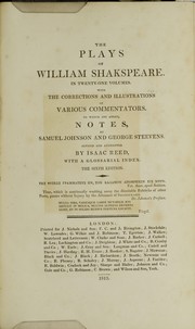 Cover of: The plays of William Shakspeare in Twenty-One Volumes