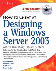 Cover of: Active Directory Infrastructure: How to Cheat at Designing a Windows Server 2003 (How to Cheat) (How to Cheat)