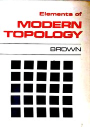 Cover of: Elements of modern topology.