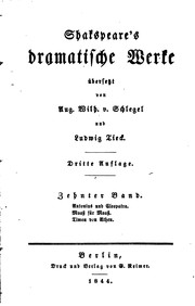 Cover of: Shakspeare's dramatische Werke