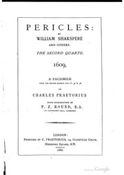 Cover of: Pericles .. by William Shakespeare