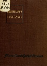 Cover of: The tragedy of Coriolanus. by William Shakespeare