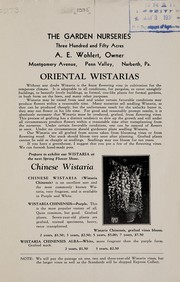 Cover of: Oriental wistarias