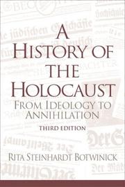 Cover of: A History of the Holocaust by Rita S. Botwinick