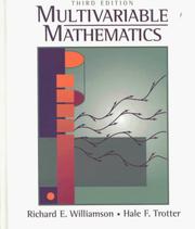 Cover of: Multivariable mathematics by Richard E. Williamson