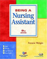 Cover of: Being a Nursing Assistant (9th Edition) (Being a Nursing Assistant)