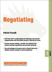 Cover of: Negotiating by Patrick Forsyth