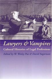 Cover of: Lawyers And Vampires: Cultural Histories Of Legal Professions