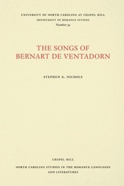Cover of: The Songs of Bernart de Ventadorn