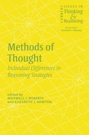 Cover of: Methods of thought: individual differences in reasoning strategies