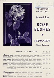 Cover of: Rose bushes: revised list, December first, 1935