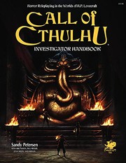 Cover of: Call of Cthulhu Investigators Handbook