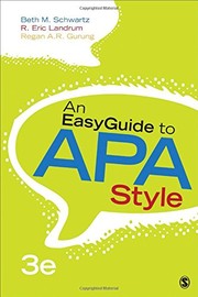 An easyguide to APA style by Beth M. Schwartz