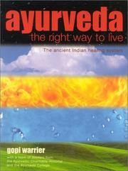 Cover of: Ayurveda:The Right Way To Live