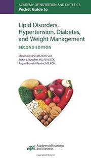 Cover of: Academy of Nutrition and Dietetics Pocket Guide to Lipid Disorders, Hypertension, Diabetes, and Weight Management, Second Edition
