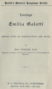Cover of: Emilia Galotti by Gotthold Ephraim Lessing