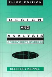 Design and analysis : a researcher's handbook