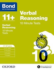 Cover of: Bond 11+ : Verbal Reasoning: 10 Minute Tests