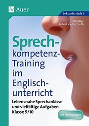 Cover of: Sprechkompetenz-Training Englisch 9/10: Lebensnahe Sprechanlässe und vielfältige Aufgaben