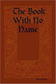 The Book With No Name by Anonymous