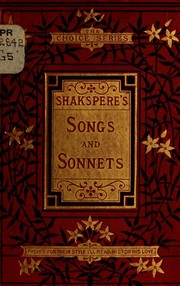 Cover of: Shakspere's songs and sonnets