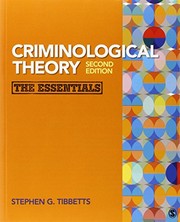 Cover of: Criminological Theory by Stephen G. Tibbetts