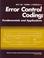 Cover of: Error control coding