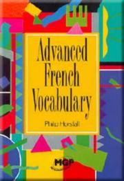 Cover of: Advanced French vocabulary