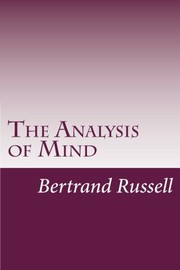 Cover of: The Analysis of Mind