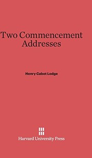 Cover of: Two Commencement Addresses