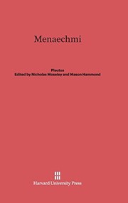 Cover of: T. Macci Plauti Menaechmi