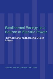Geothermal energy as a source of electric power by Stanley L. Milora