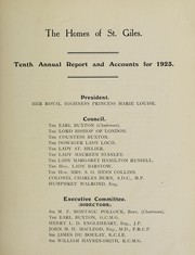 Cover of: Tenth annual report and accounts: 1923