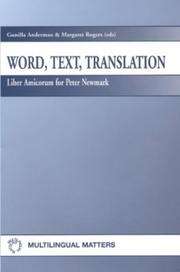 Word, text, translation : liber amicorum for Peter Newmark