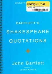 Cover of: Bartlett's Shakespeare quotations
