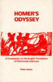 Cover of: Homer: Odyssey: A Companion to the Translation of Richmond Lattimore (Classics Companions) (Classics Companions)