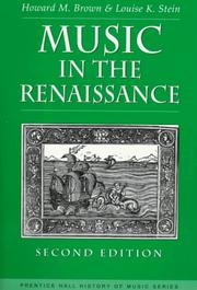 Music in the Renaissance by Howard Mayer Brown