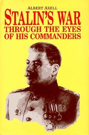 Cover of: Stalin's war: through the eyes of his commanders
