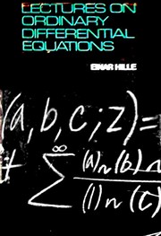 Cover of: Lectures on ordinary differential equations.
