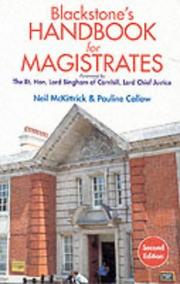 Blackstone's handbook for magistrates