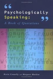 Psychologically speaking : a book of quotations