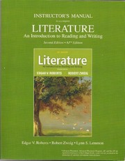 Cover of: Instructor's Manual to accompany Literature 2nd AP Edition by Edgar V. Roberts, Robert Zweig, Lynn S. Lemmon