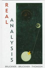 Cover of: Real analysis by Andrew M. Bruckner