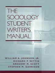 Cover of: The sociology student writer's manual by William A. Johnson, Jr. ... [et al.].